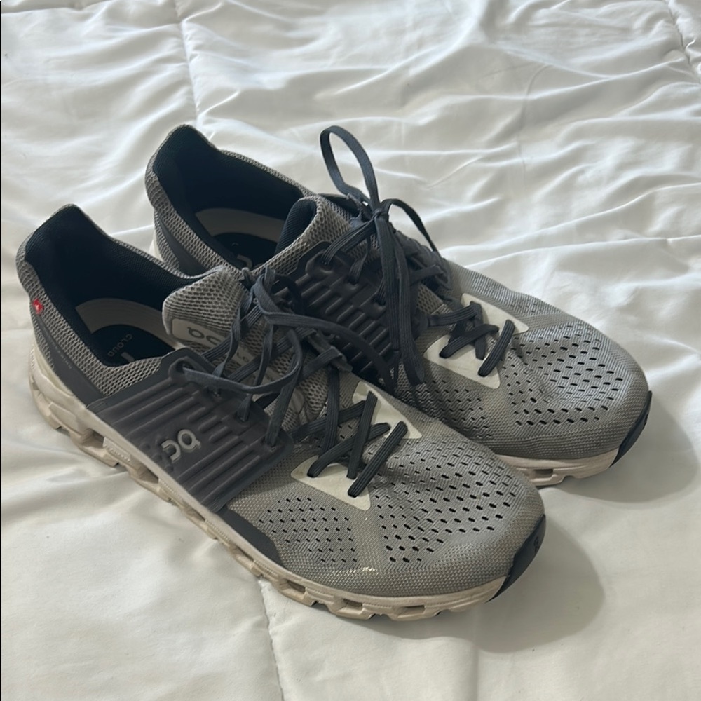 On Running Men's Black and Gray Athletic Shoes